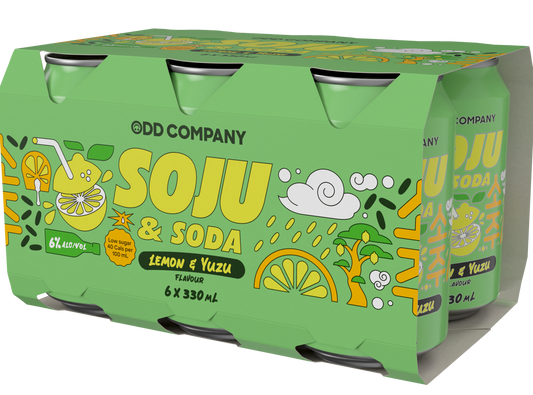 Odd Company Soju Lemon & Yuzu 6 Pack 330mL Cans