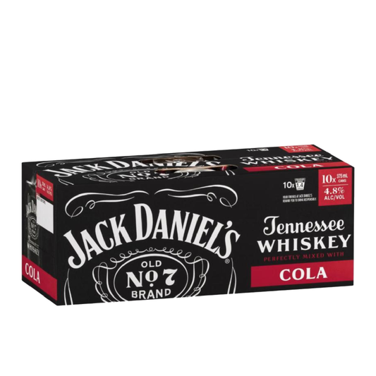 Jack Daniels & Cola 4.8% 10 Pack 375mL Cans - (TLT-EOL)