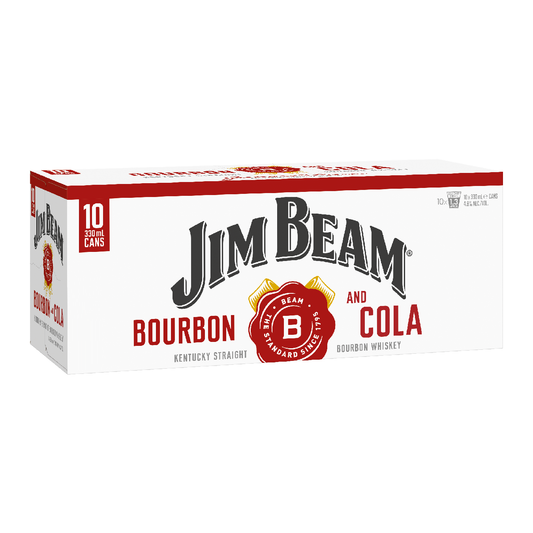 Jim Beam Cola 4.8% 10 Pack 330mL Cans (HO-BS)