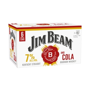 Jim Beam Cola 7% 6 Pack 330mL Cans - ISO