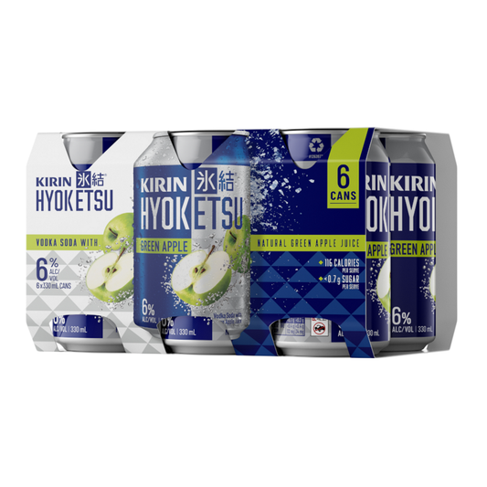Kirin Hyoketsu Green Apple 6% 6 Pack 330mL Cans (New)