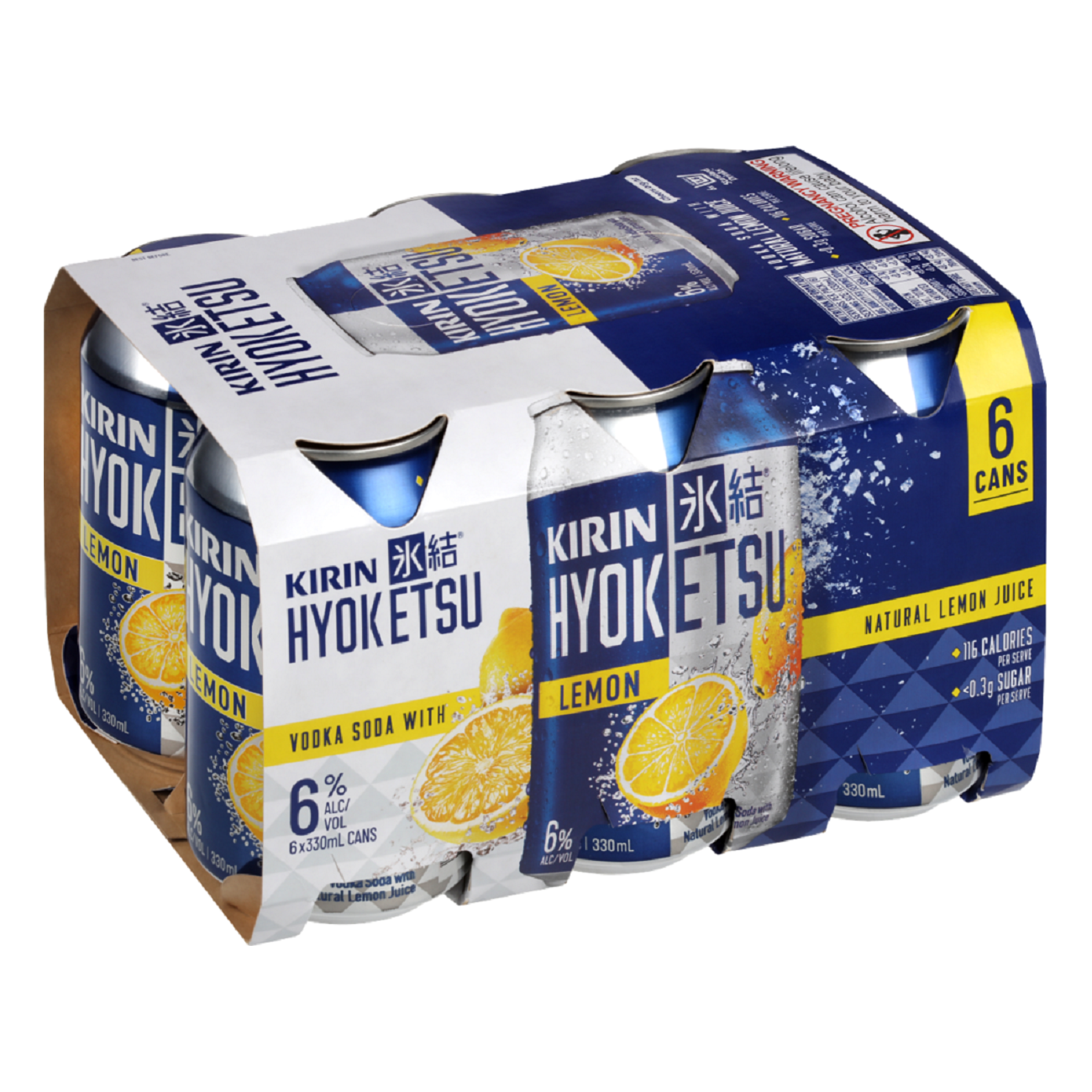 Kirin Hyoketsu Vodka Soda with Lemon 6% 6 Pack 330ml Cans