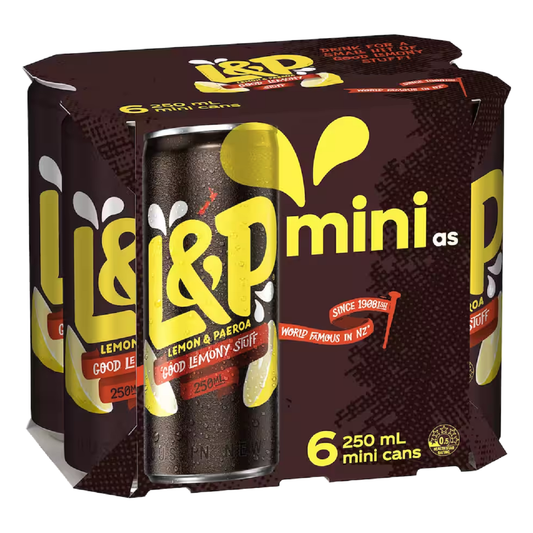 Lemon & Paeroa - L&P 6 Pack 250ml Cans