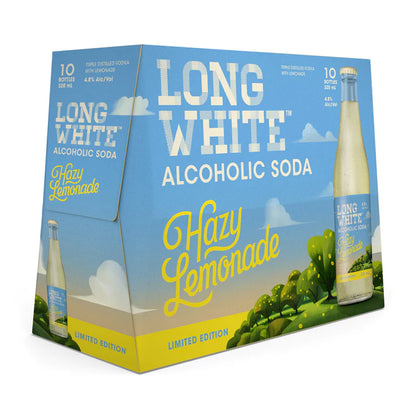 Long White  4.8% Alcoholic Hazy Lemonade 10 Pack Bottles (New)