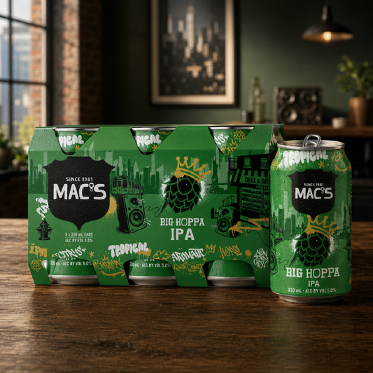 Macs Big Hoppa IPA 6 Pack 330mL Cans (New)