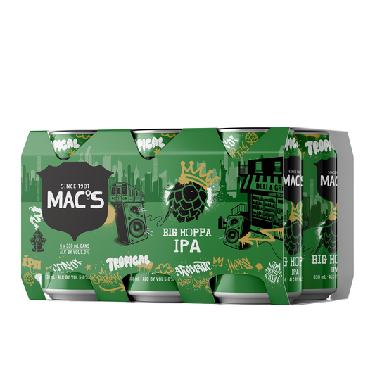 Macs Big Hoppa IPA 6 Pack 330mL Cans (New)