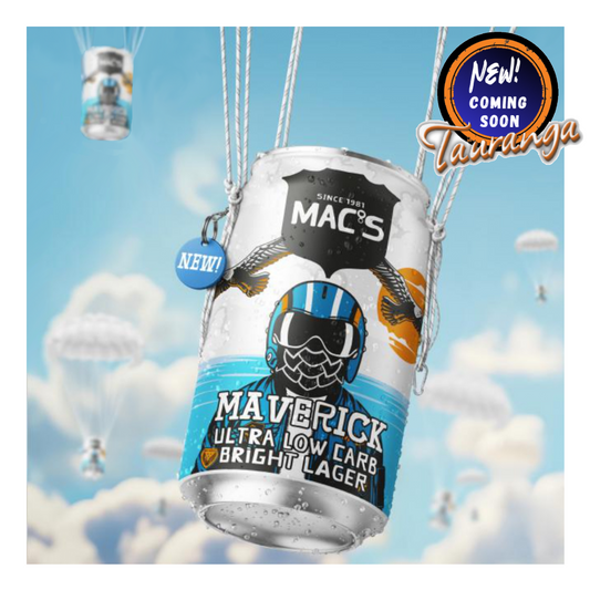 . Macs Maverick Ultra Low Carb Bright Lager 5% 12 Pack 330mL Cans (New) (Due Early September)