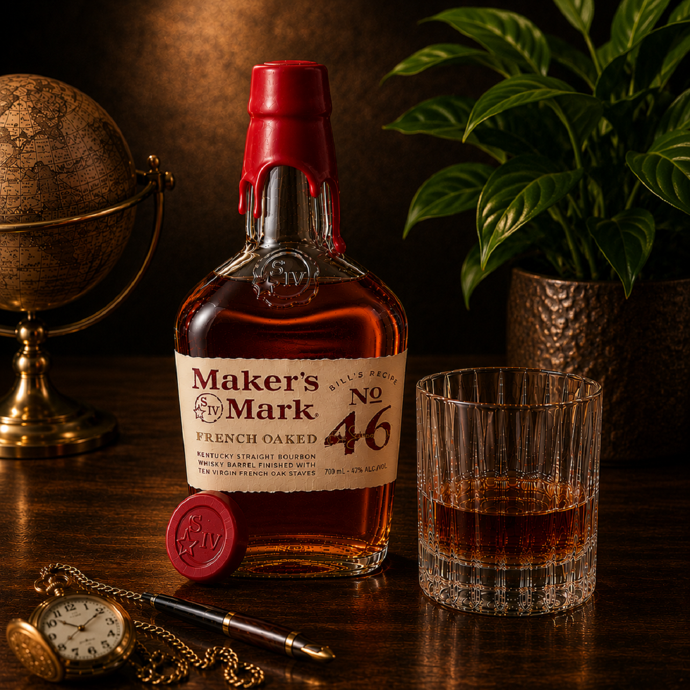 Makers Mark 46 French Oak 47% Bourbon Whisky 700mL - (TLT-EOL)