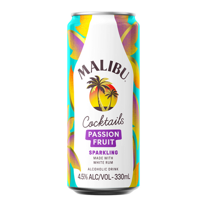 Malibu & Passionfruit 4% 10 Pack 330mL Cans (New) - (HO-SSS)