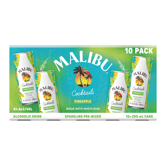 Malibu & Pineapple 4% 10 Pack 250mL Cans