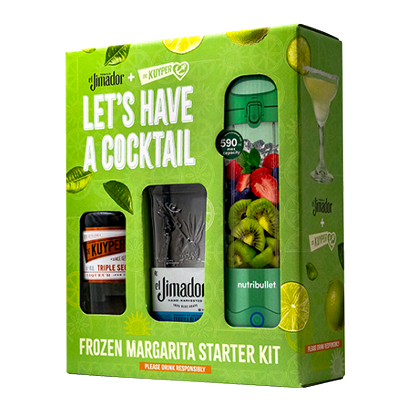Margarita Gift Kit | De Kuyper Tripple Sec 700mL + El Jimador 700mL + Nutri bullet Portable Blender (TL-EOL)
