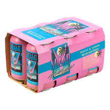 Miami Wine Cooler Peach & Guava 6 Pack 330mL Cans