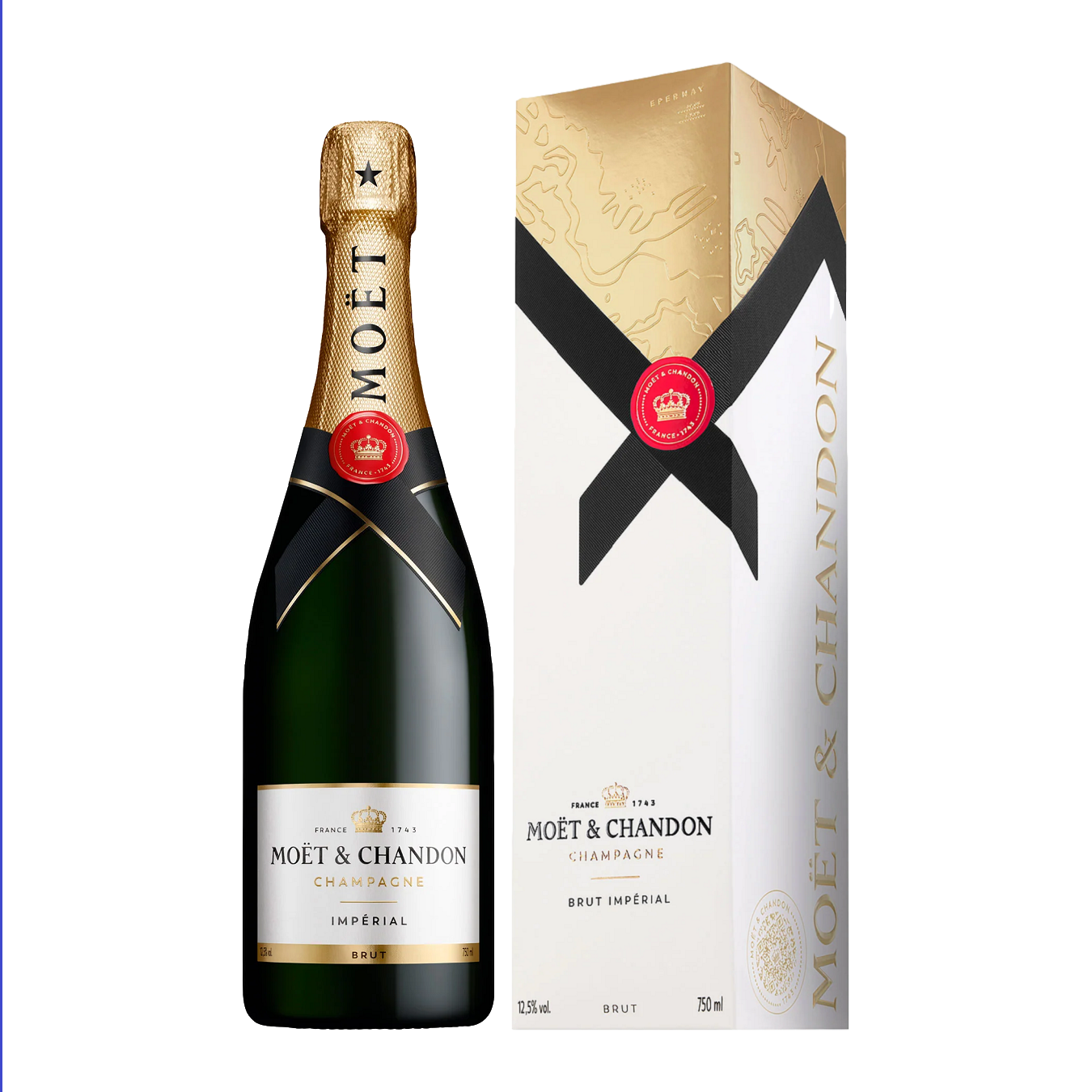 Moet & Chandon Brut Imperial Champagne NV Plus Gift Box 750mL