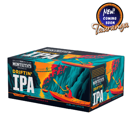Monteiths Driftin' IPA 12 Pack 330mL Cans (New)