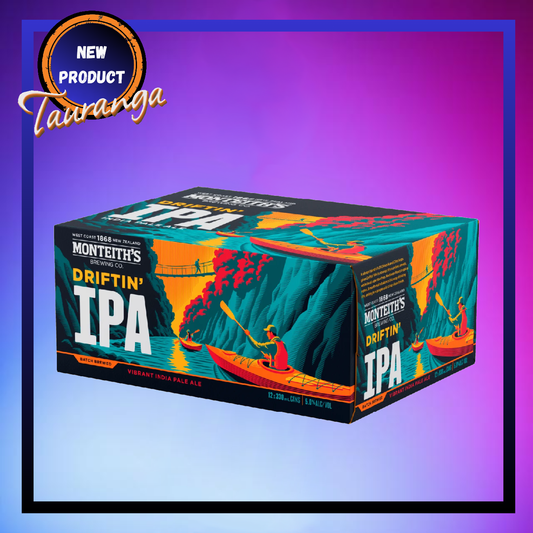 Monteiths Driftin' IPA 12 Pack 330mL Cans (New)