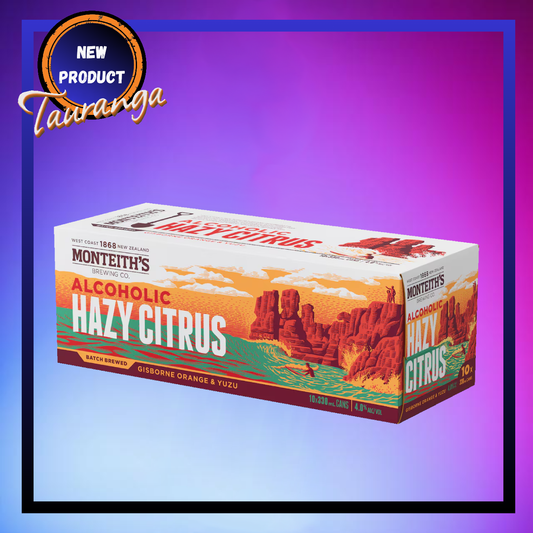 Monteiths Hazy Citrus 10 Pack 330mL Cans (New)