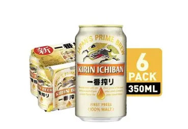 Kirin lchiban Japanese Lager 5% 6 Pack 500mL Cans (New)