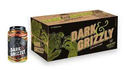 Crimson Badger Dark & Grizzly Alcoholic Ginger Beer 8 Pack 330mL Cans (New TLT)  (HO-BS)