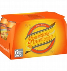 Schweppes Sparkling Duet Orange & Lemon 330mL Can