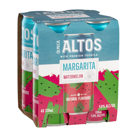 Altos Margarita Watermelon 5% 4 Pack 330ml Cans