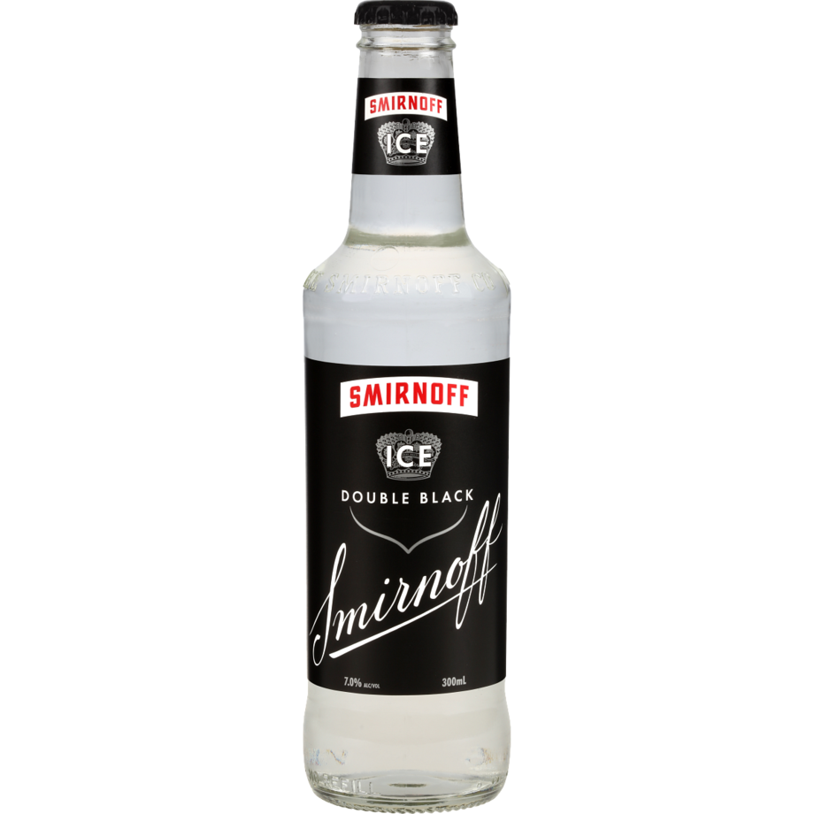 . Smirnoff Ice Double Black Lemon 7% 10 Pack 300mL Bottle (New-TLT)