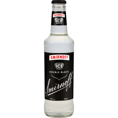 Smirnoff 7% Ice Double Black Lemon 10 Pack 300mL Bottles
