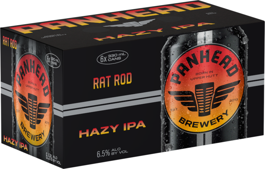 .  Panhead Rat Rod Hazy IPA 6.5% 6 Pack 330mLCans  (New) (Due Soon)
