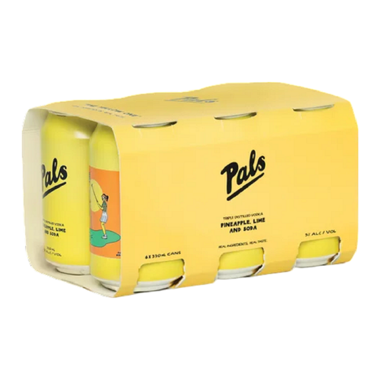 Pals The Yellow One - Vodka Pineapple, Lime & Soda 5% 6 Pack 330mL Cans (New)