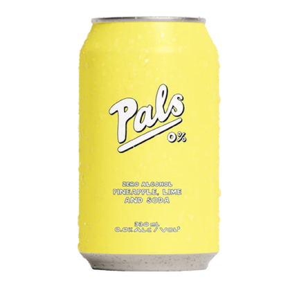 Pals Zero Alcohol Pineapple Lime and Soda 6 Pack 330mL Cans (TLT- EOL)