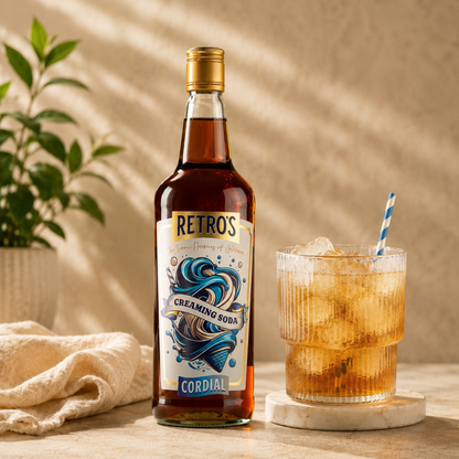 Retro's Creaming Soda Cordial 750ml (New-TLT)