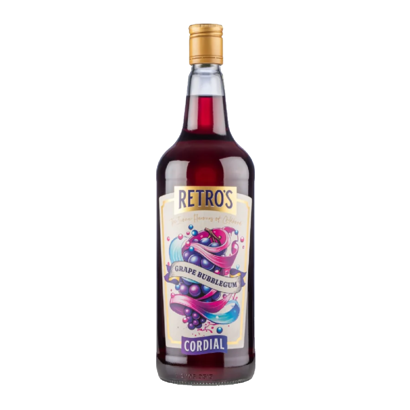 Retro's Grape Bubblegum Cordial 750ml (New)