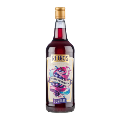 Retro's Grape Bubblegum Cordial 750ml (New)