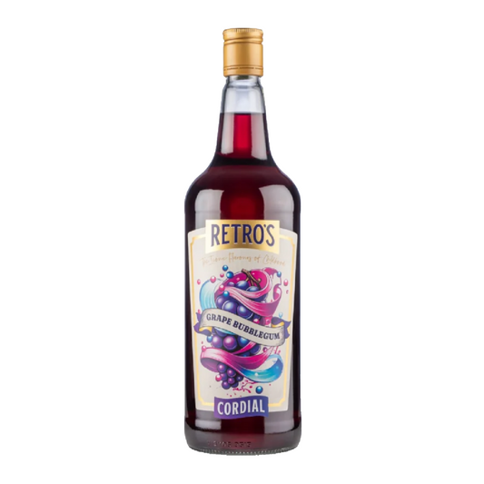 Retro's Grape Bubblegum Cordial 750ml (New)