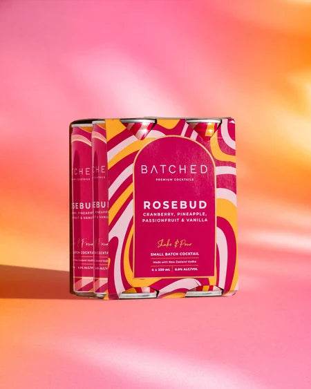 . Batched Rosebud 6% 4 Pack 230mL Cans (New-TLT) (Due Soon)