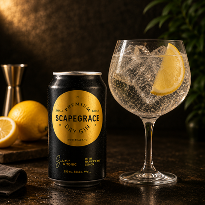 Scapegrace Gin & Tonic With Lemon 10 Pack 330mL Cans - (HO-BS)