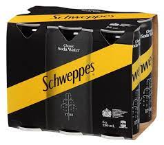 Schweppes Classic Soda Water 6 Pack 250ml Cans - Thirsty Liquor Tauranga