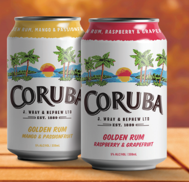 Coruba Raspberry & Grapefruit Rum 5% 10 Pack 330ml Cans - Thirsty Liquor Tauranga