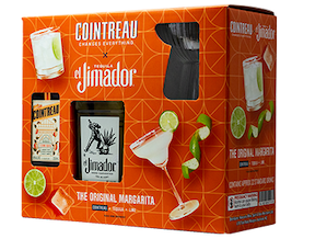 Margarita Glass Gift Kit | Cointreau 350mLs + el Jimador 375mL + 2 Crystal Glasses (New)