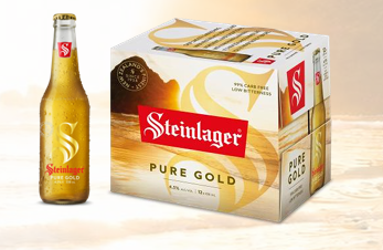 .Steinlager Pure Gold 12 Pack 330mL Bottles (New) (Due End September)