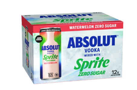 .  Absolut & Sprite Watermelon Zero Sugar 12 Pack 250mL Cans (New) (Due Soon)