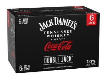 Jack Daniels Double Jack & Coke 7% 6 Pack 330mL Cans (New) (S-OOS)