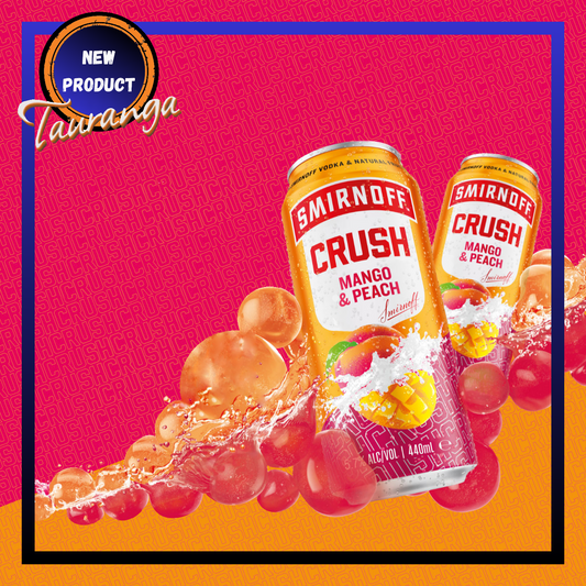Smirnoff Vodka Crush Mango & Peach 5.7% 4 Pack 440mL Cans (New)