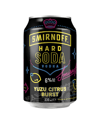 Smirnoff Soda and Yuzu Citris Burst 6 Pack 330ml Cans