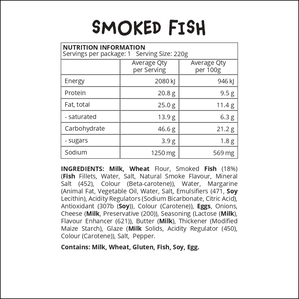 Pie | Standard Smoked Fish Pie (New) (Pickup only)