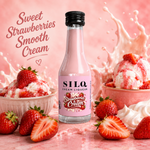 Silq Strawberries & Cream Liqueur 20mL Miniature (New-TLT)