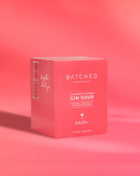 . Batched Gin Sour 6% 4 Pack 230mL Cans (New-TLT) (Due Soon)