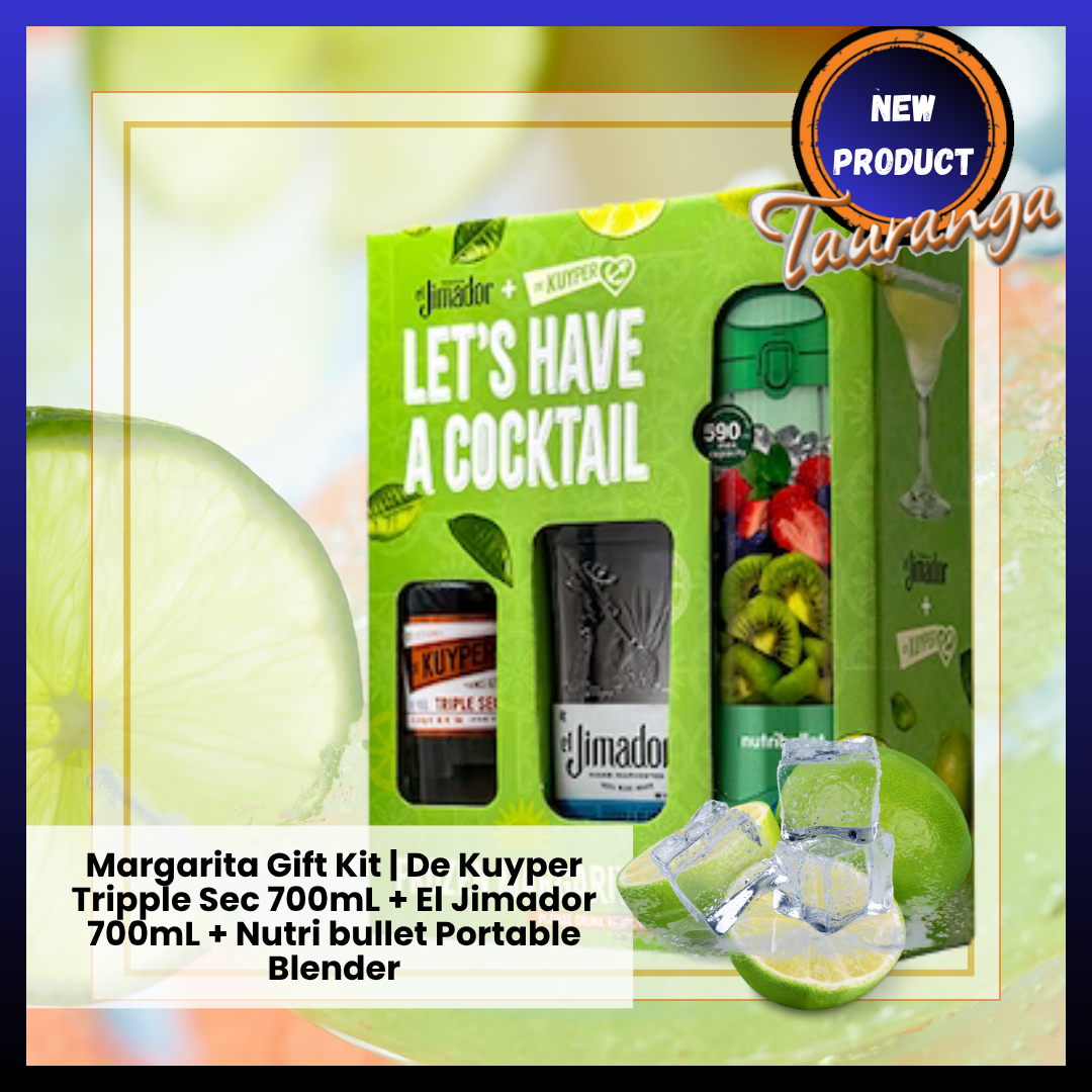 Margarita Gift Kit | De Kuyper Tripple Sec 700mL + El Jimador 700mL +Plus Nutri bullet Portable Blender (New)