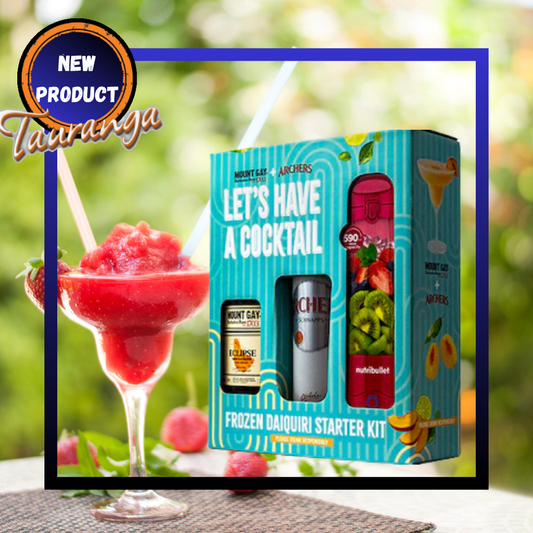 Daiquiri Gift Kit | Archers Peach Schnapps700mL + Mount Gay Rum 700mL + Nutri Bullet Portable Blender (New)