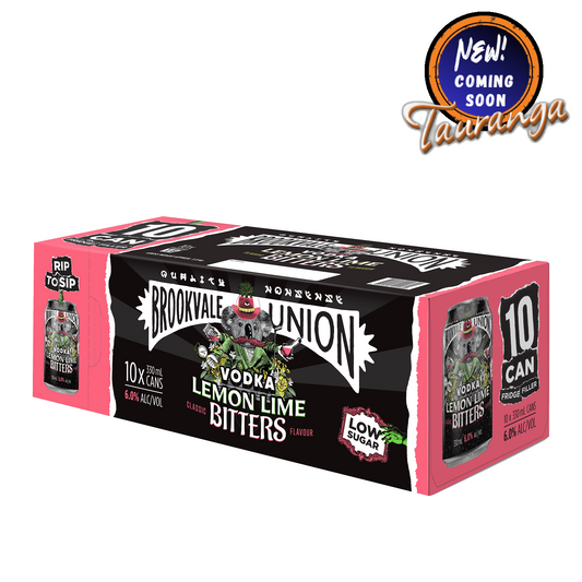 Brookvale Union Lemon Bitters Low Sugar 6% 10 Pack 330mL Cans (New)