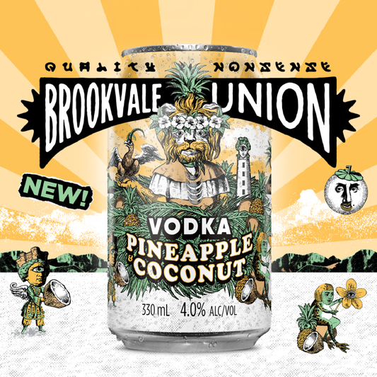 . Brookvale Union Pineapple Coconut 6 Pack 330mL Cans (New) (Due End of February)